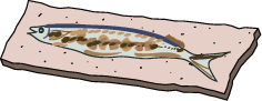 焼き魚（秋刀魚）＊カラー